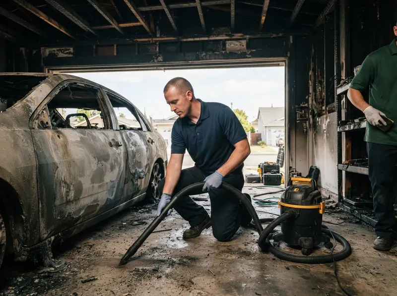 Garage and Vehicle Fire Clearout in los angeles, CA